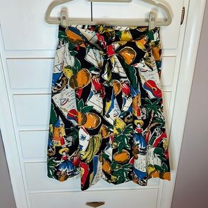 J. Crew patterned a-line skirt